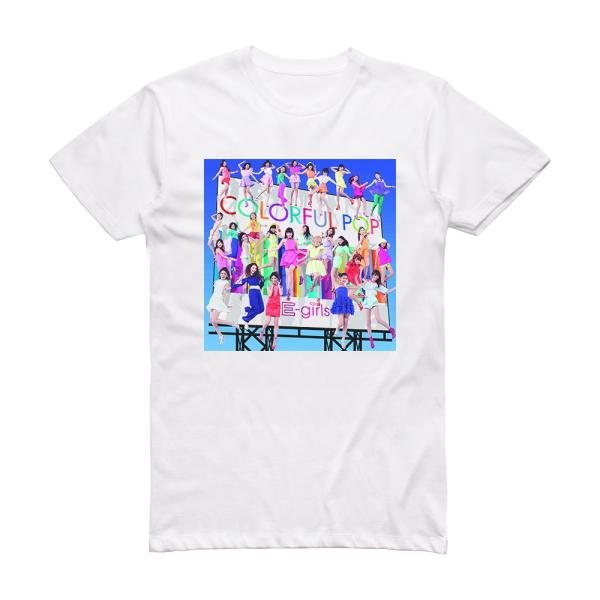 E-girls Colorful Pop Album Cover T-Shirt White