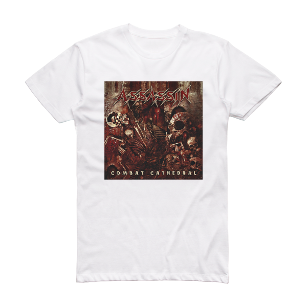 Assassin Combat Cathedral Album Cover T-Shirt White