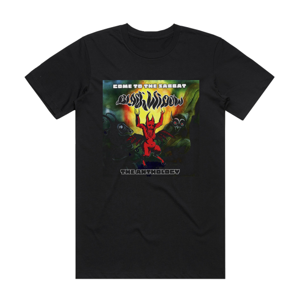 Black Widow Come To The Sabbat The Anthology Album Cover T-Shirt Black