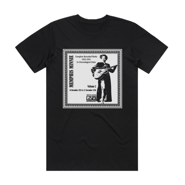 Memphis Minnie Complete Recorded Works 1935 1941 Volume 2 1936 Album Cover T-Shirt Black