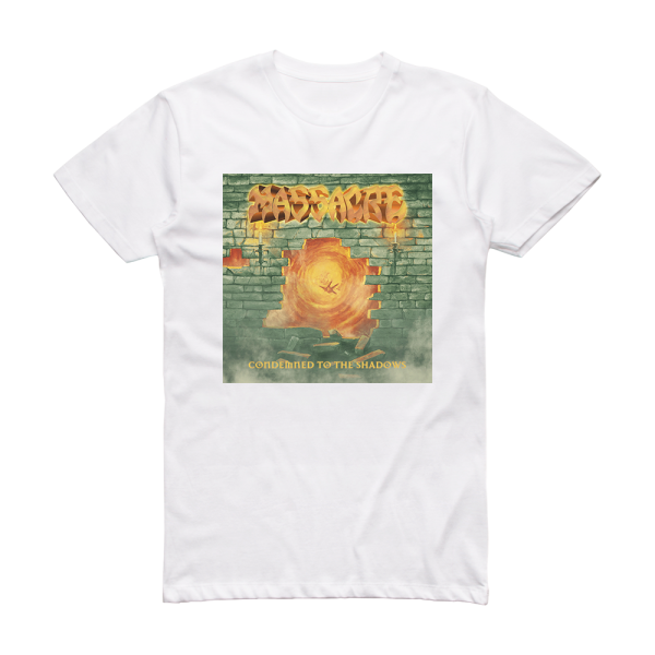 Massacre Condemned To The Shadows Album Cover T-Shirt White