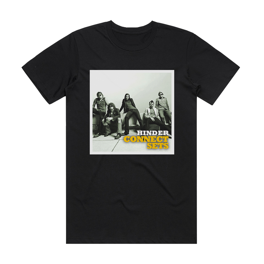 Hinder Connect Sets Album Cover T-Shirt Black – ALBUM COVER T-SHIRTS