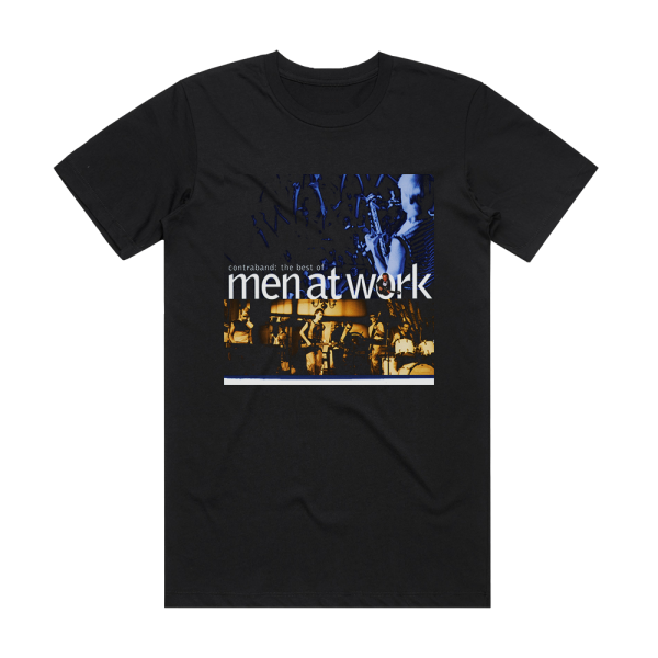 Men at Work Contraband The Best Of Men At Work Album Cover T-Shirt Black