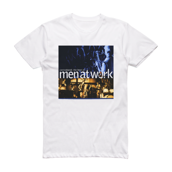 Men at Work Contraband The Best Of Men At Work Album Cover T-Shirt White