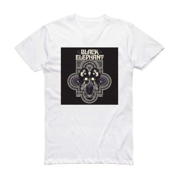 Black Elephant Cosmic Blues Album Cover T-Shirt White