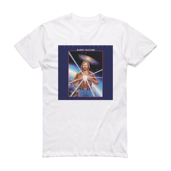Barry McGuire Cosmic Cowboy Album Cover T-Shirt White