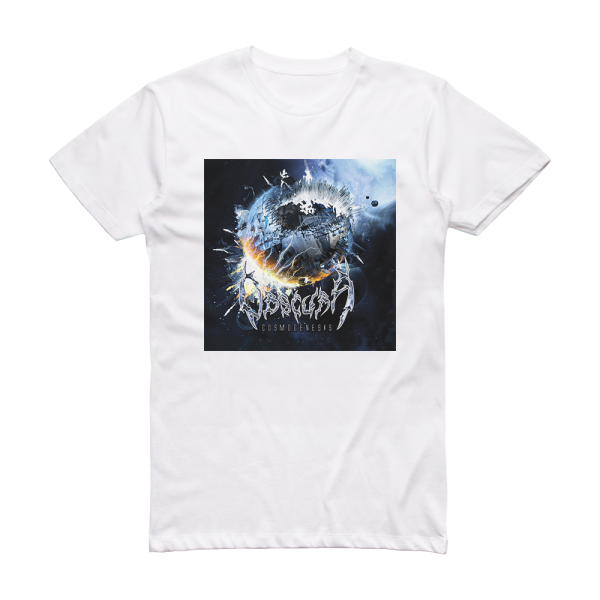 Obscura Cosmogenesis 2 Album Cover T-Shirt White