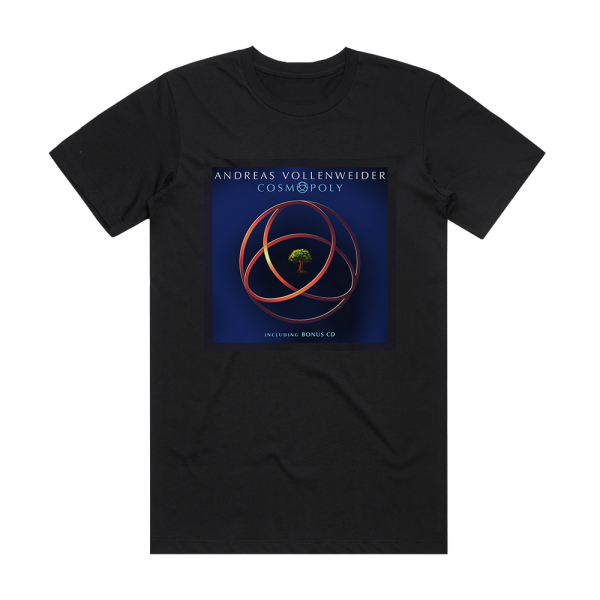 Andreas Vollenweider Cosmopoly Bonus Disc Album Cover T-Shirt Black