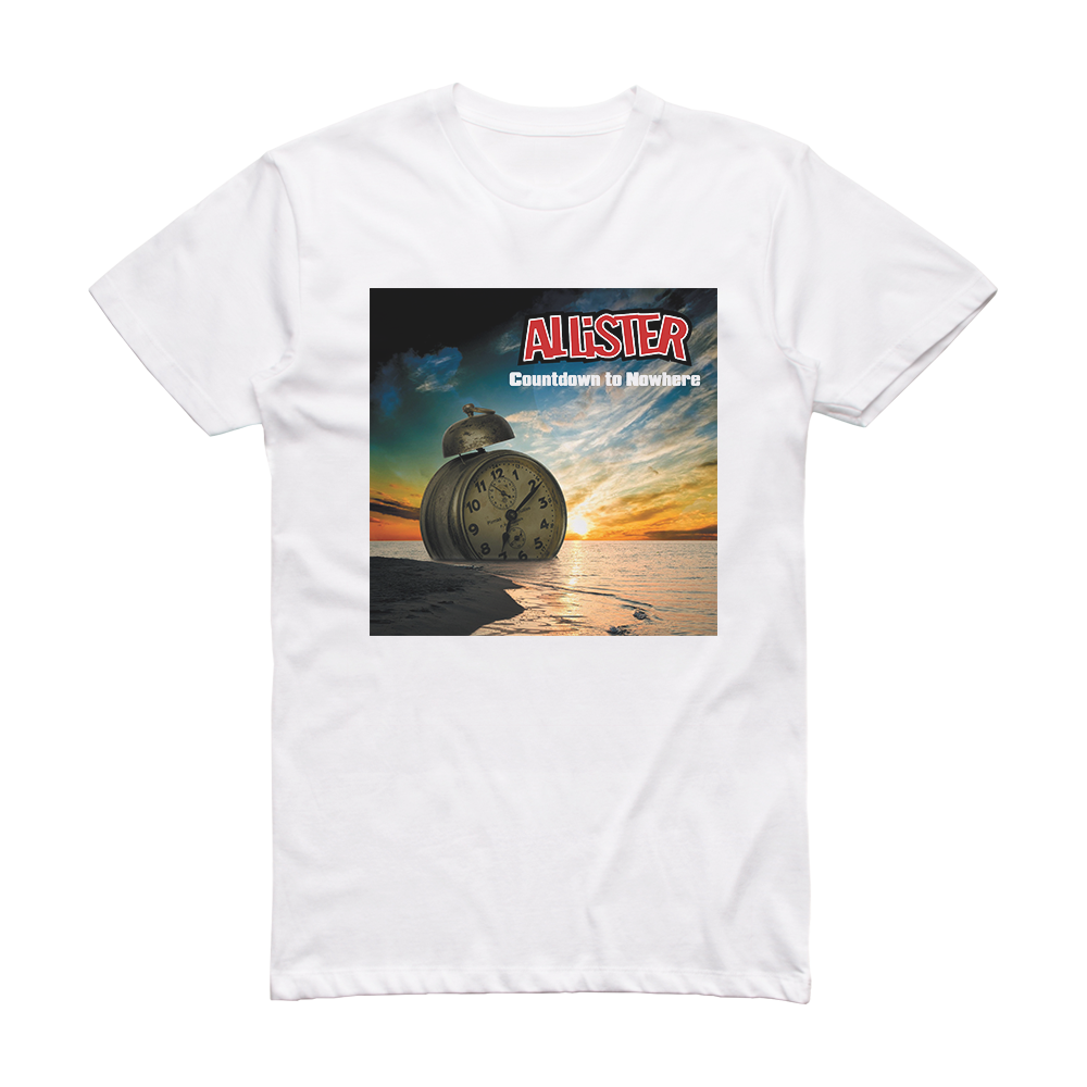 Allister Countdown To Nowhere Album Cover T-Shirt White – ALBUM COVER T ...