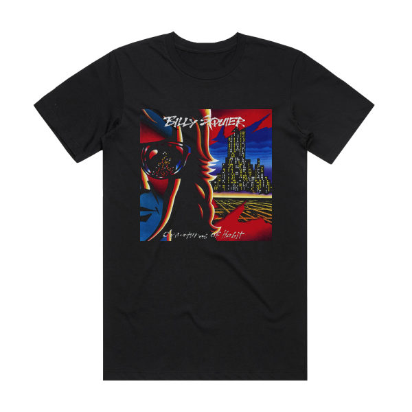 Billy Squier Creatures Of Habit Album Cover T-Shirt Black