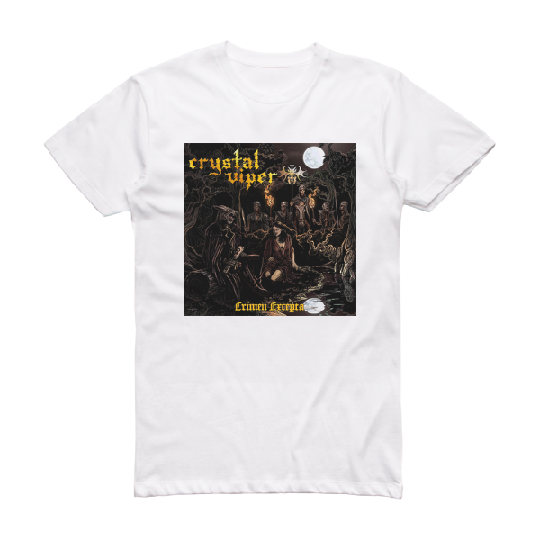 Crystal Viper Crimen Excepta Album Cover T-Shirt White