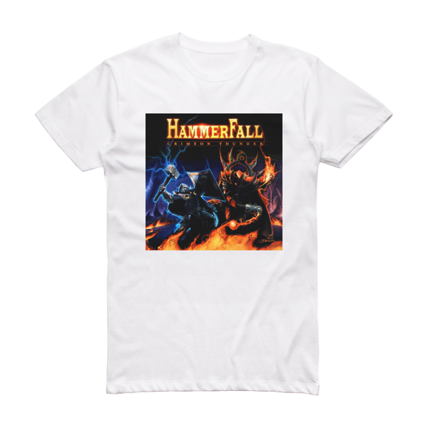 HammerFall Crimson Thunder Album Cover T-Shirt White