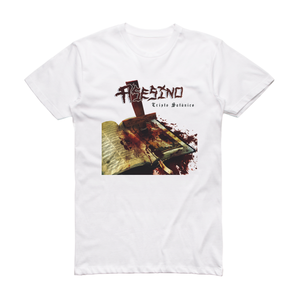 Asesino Cristo Satnico Album Cover T-Shirt White