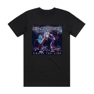Camo and Krooked Cross The Line Album Cover T-Shirt Black