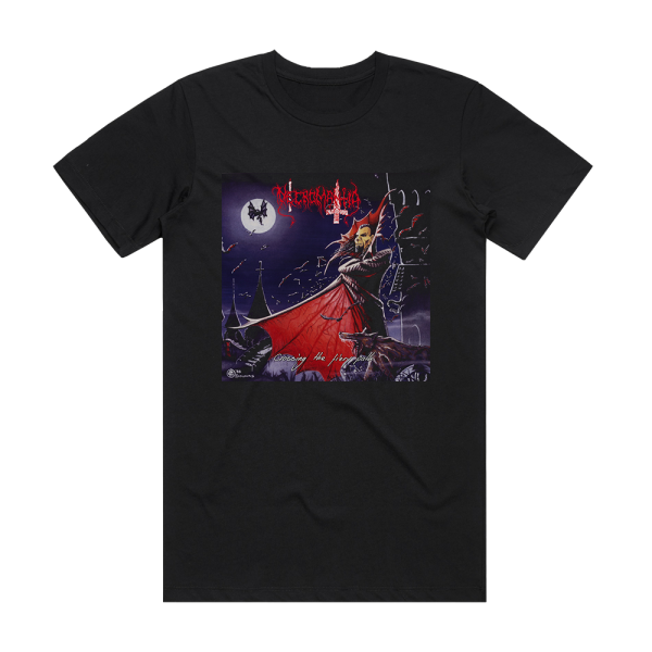 Necromantia Crossing The Fiery Path Album Cover T-Shirt Black