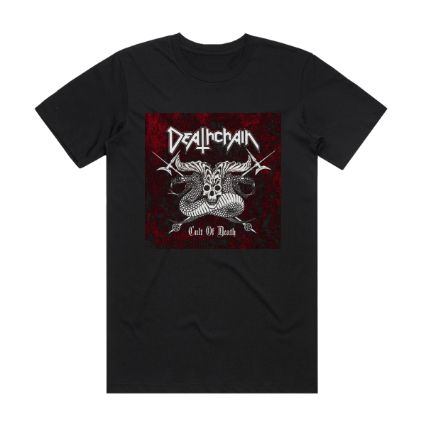 Deathchain Cult Of Death Album Cover T-Shirt Black