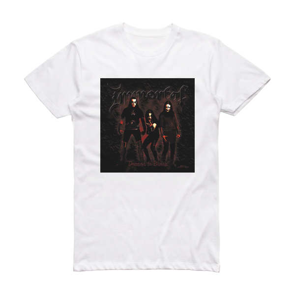 Immortal Damned In Black Album Cover T-Shirt White
