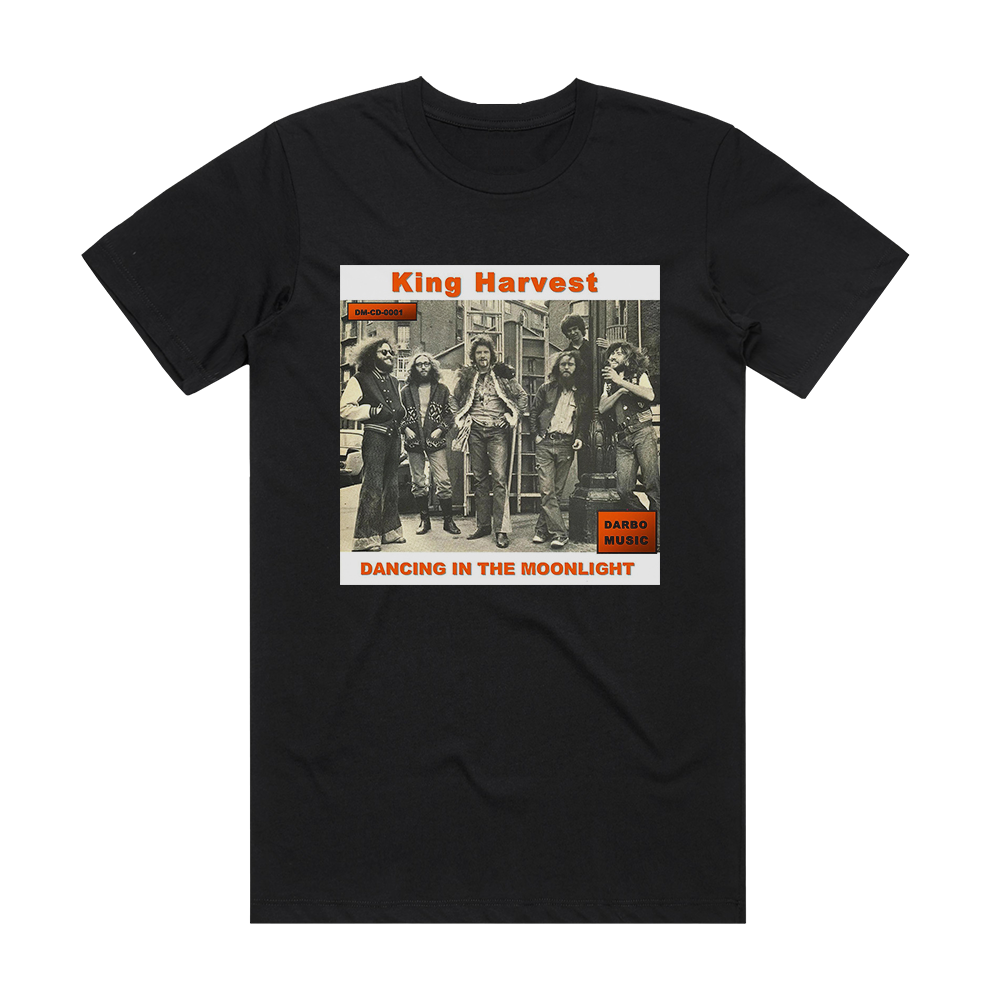 King Harvest Dancing In The Moonlight Album Cover T Shirt Black ALBUM   Dancing In The Moonlight Album Cover T Shirt Black 