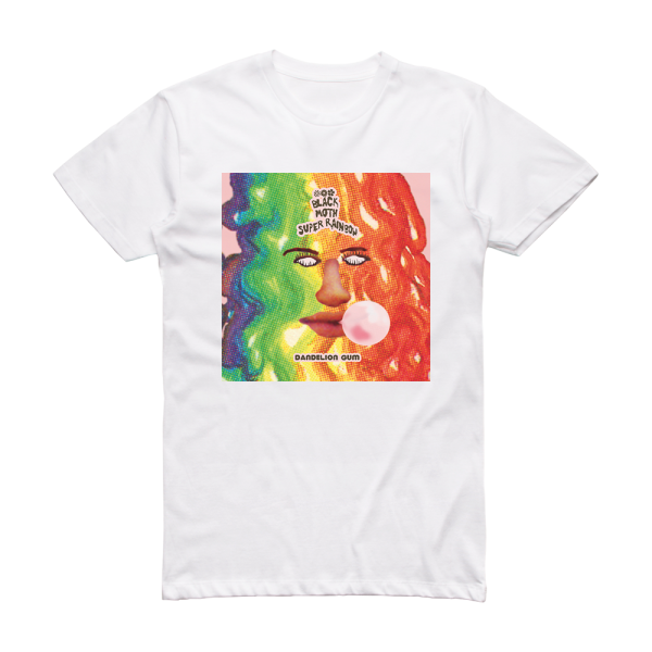 Black Moth Super Rainbow Dandelion Gum Album Cover T-Shirt White