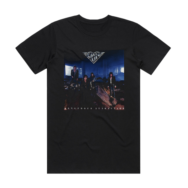 Lion Dangerous Attraction Album Cover T-Shirt Black