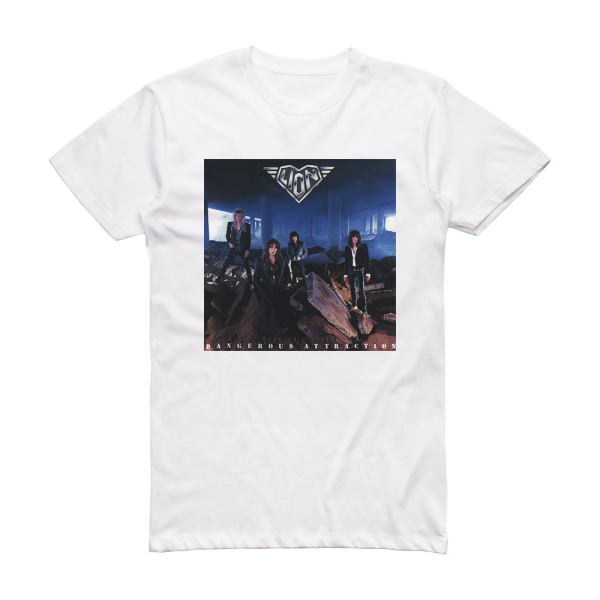 Lion Dangerous Attraction Album Cover T-Shirt White