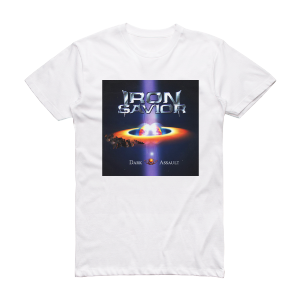 Iron Savior Dark Assault Album Cover T-Shirt White