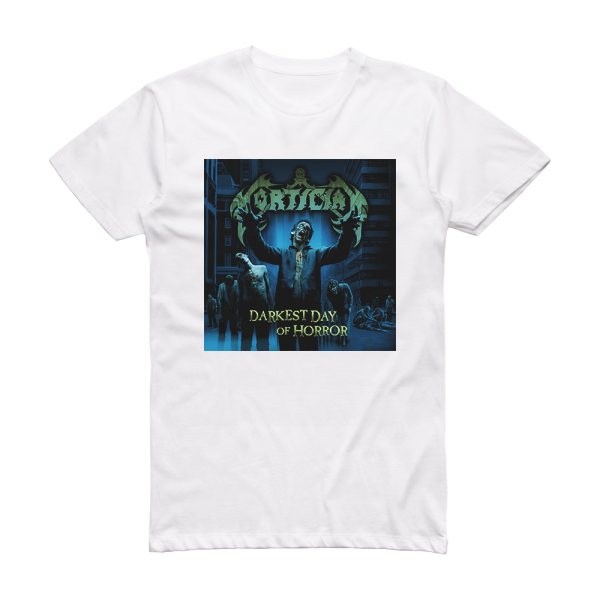 Mortician Darkest Day Of Horror Album Cover T-Shirt White