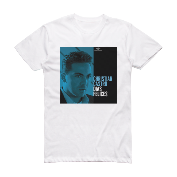 Cristian Castro Das Felices Album Cover T-Shirt White