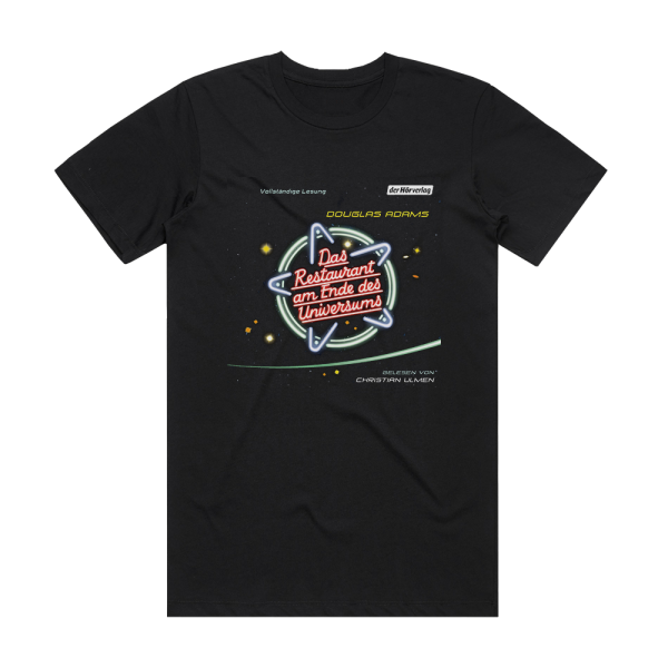 Douglas Adams Das Leben Das Universum Und Der Ganze Rest Album Cover T-Shirt Black