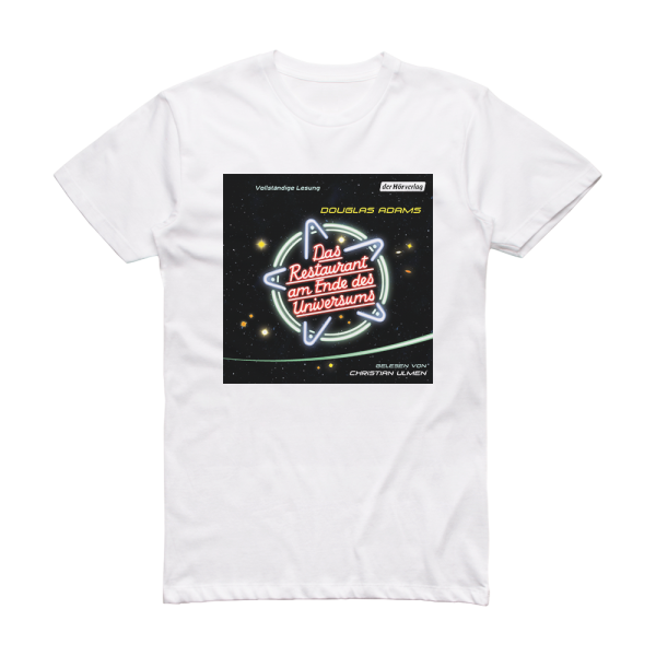 Douglas Adams Das Leben Das Universum Und Der Ganze Rest Album Cover T-Shirt White