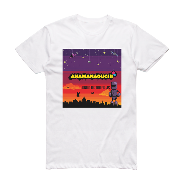 Anamanaguchi Dawn Metropolis Album Cover T-Shirt White