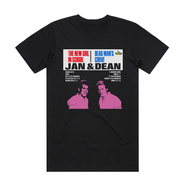 Jan and Dean Dead Mans Curve New Girl In School Popsicle Album Cover T-Shirt Black