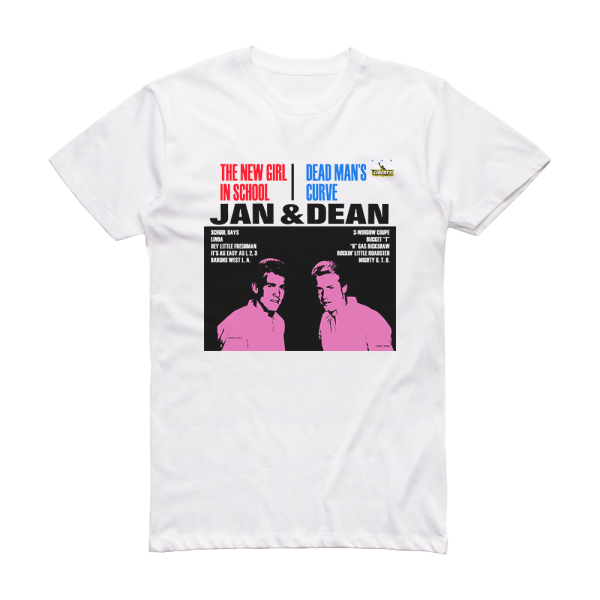 Jan and Dean Dead Mans Curve New Girl In School Popsicle Album Cover T-Shirt White