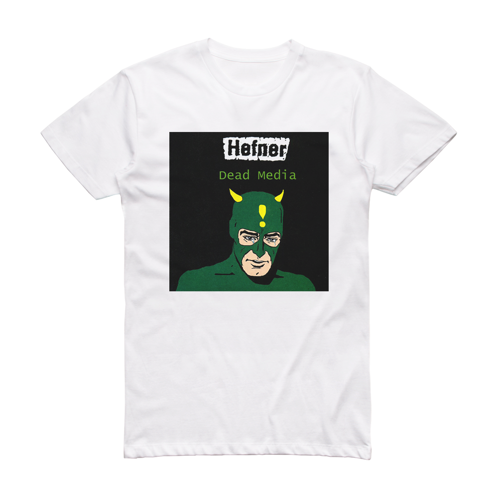 Hefner Dead Media Album Cover T-Shirt White