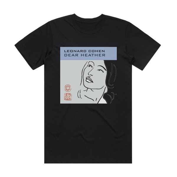 Leonard Cohen Dear Heather Album Cover T-Shirt Black