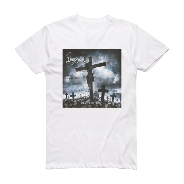 Demonical Death Infernal Album Cover T-Shirt White