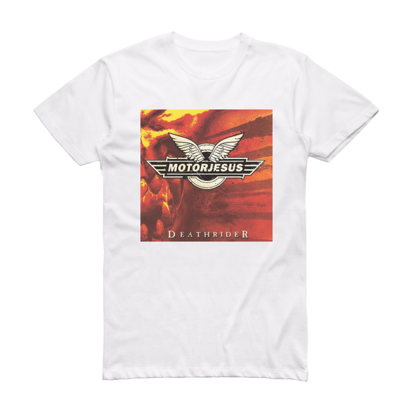 Motorjesus Deathrider Album Cover T-Shirt White
