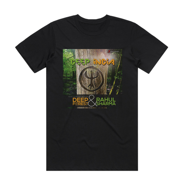 Deep Forest Deep India Album Cover T-Shirt Black