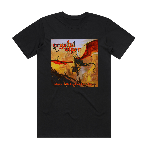 Crystal Viper Defenders Of The Magic Circle Live In Germany Album Cover T-Shirt Black