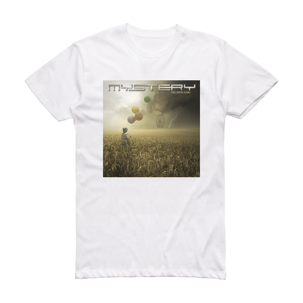Mystery Delusion Rain Album Cover T-Shirt White