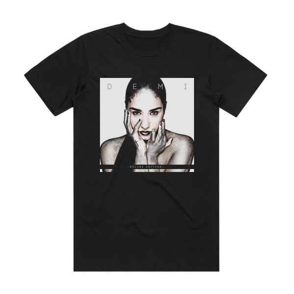 Demi Lovato Demi 1 Album Cover T-Shirt Black