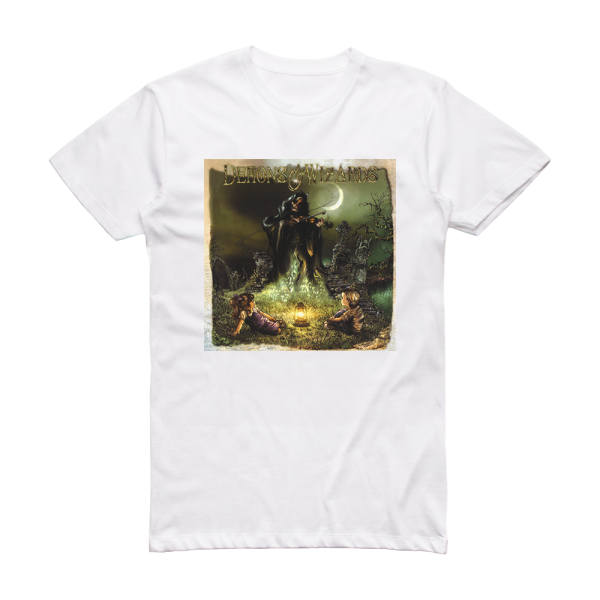 Demons and Wizards Demons Wizards Album Cover T-Shirt White