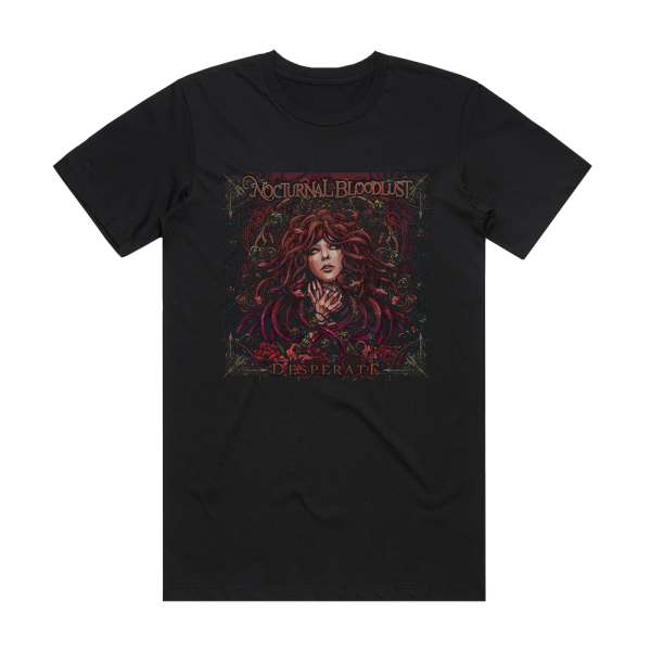 NOCTURNAL BLOODLUST Desperate Album Cover T-Shirt Black