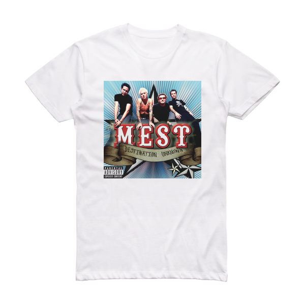 Mest Destination Unknown Album Cover T-Shirt White – ALBUM COVER T-SHIRTS