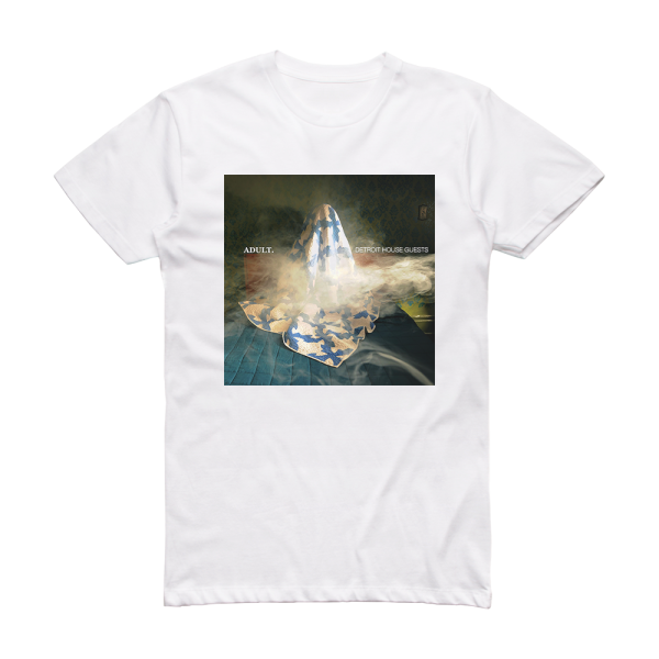 ADULT Detroit House Guests Album Cover T-Shirt White