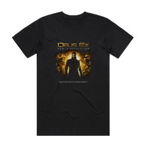 Michael McCann Deus Ex Human Revolution Album Cover T-Shirt Black