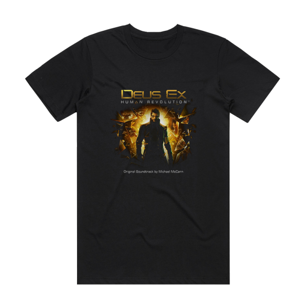 Michael McCann Deus Ex Human Revolution Album Cover T-Shirt Black