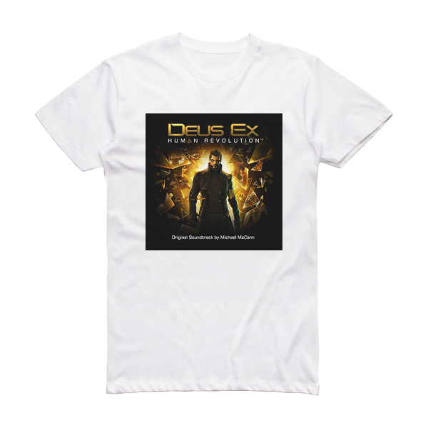 Michael McCann Deus Ex Human Revolution Album Cover T-Shirt White