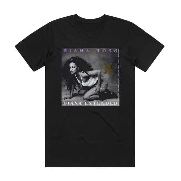 Diana Ross Diana Extended The Remixes Album Cover T-Shirt Black