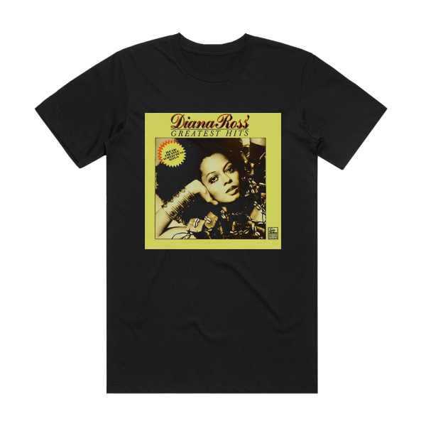 Diana Ross Diana Ross Greatest Hits Album Cover T-Shirt Black